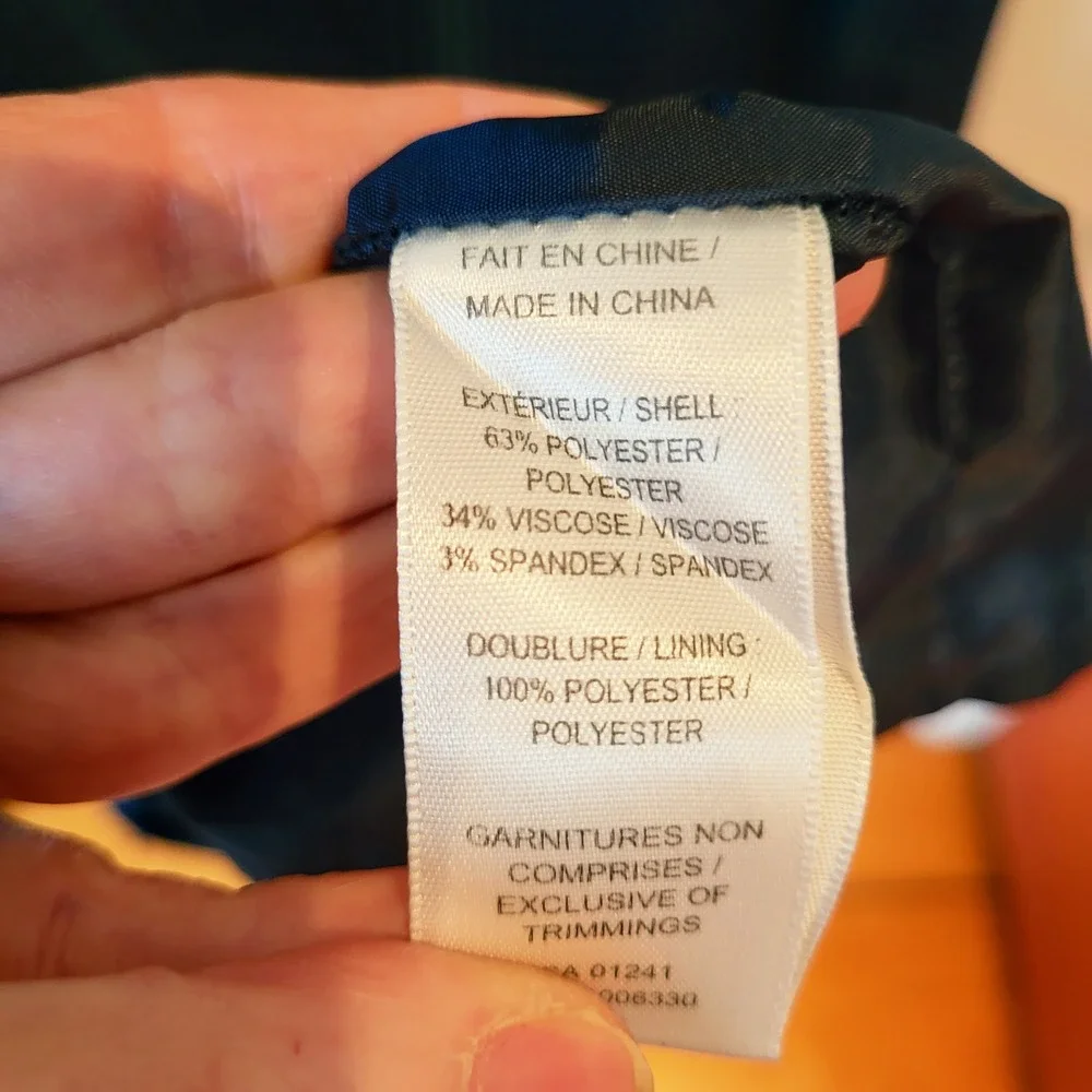 TWIK Plaid Pinafore Dress Navy Blue Teal Academia Layering Jumper Dress Small - Picture 11 of 14